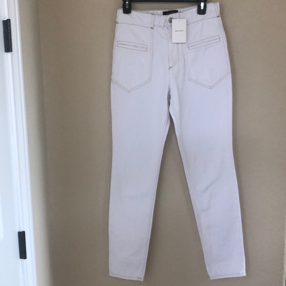 NWT ISABEL MARANT Overa high-rise slim-fit jeans - Picture 5 of 10